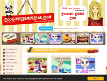 Tablet Screenshot of cookinggamesclub.com